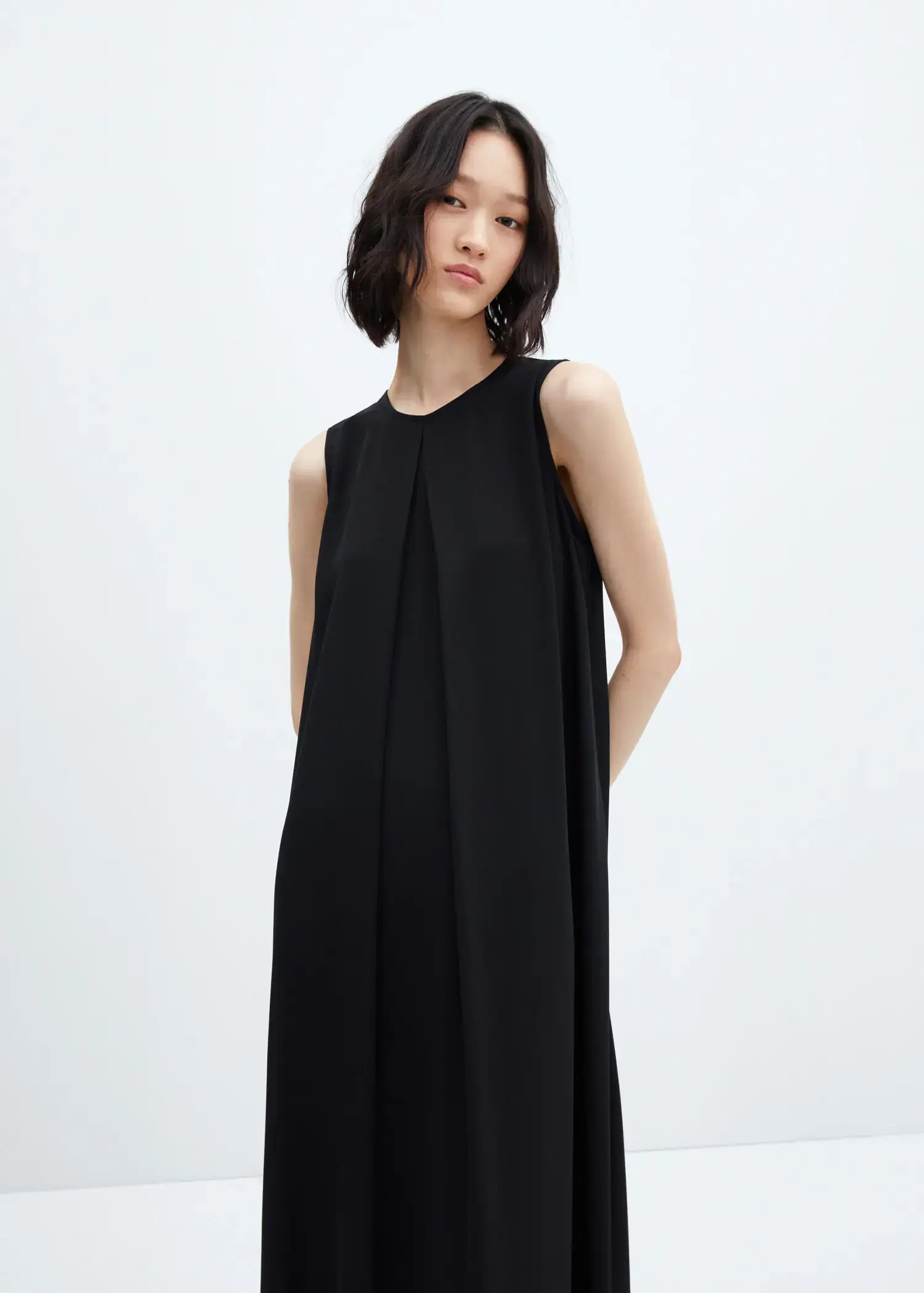 Mango Long dress with pleat detail. 2