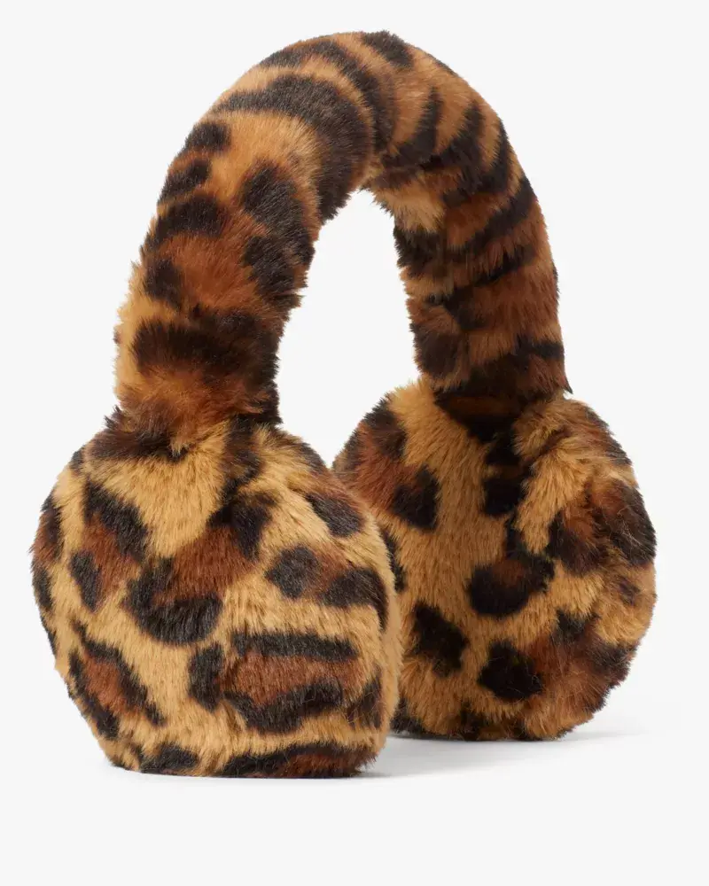 Kate Spade Leopard Faux Fur Earmuffs. 2