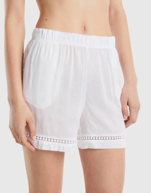shorts with embroidery