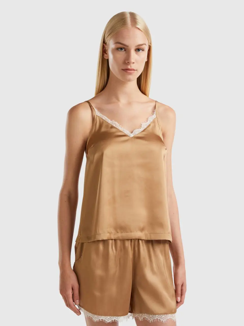 Benetton satin tank top. 1