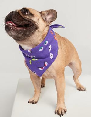 Halloween-Print Bandana for Pets purple