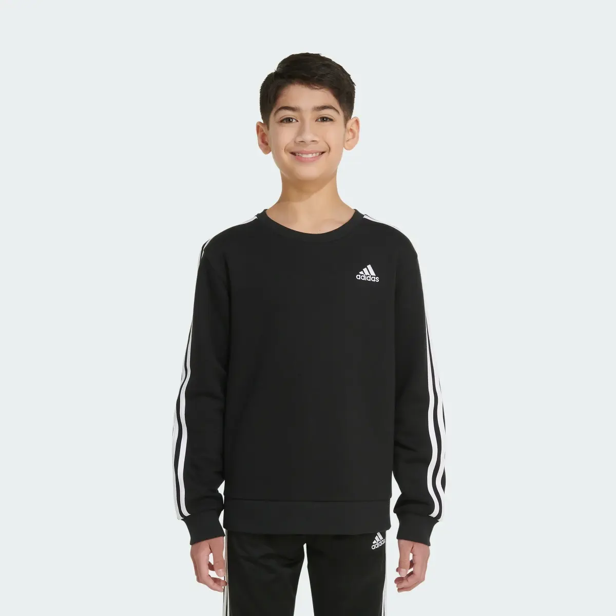 Adidas Essentials 3-Stripes Crewneck Sweatshirt. 1