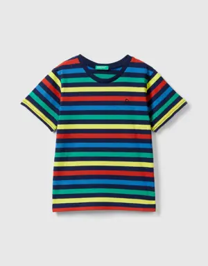 striped 100% cotton t-shirt