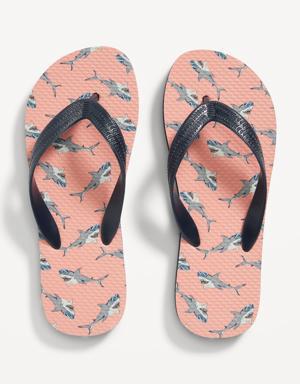 Printed Flip-Flop Sandals for Boys (Partially Plant-Based) gray