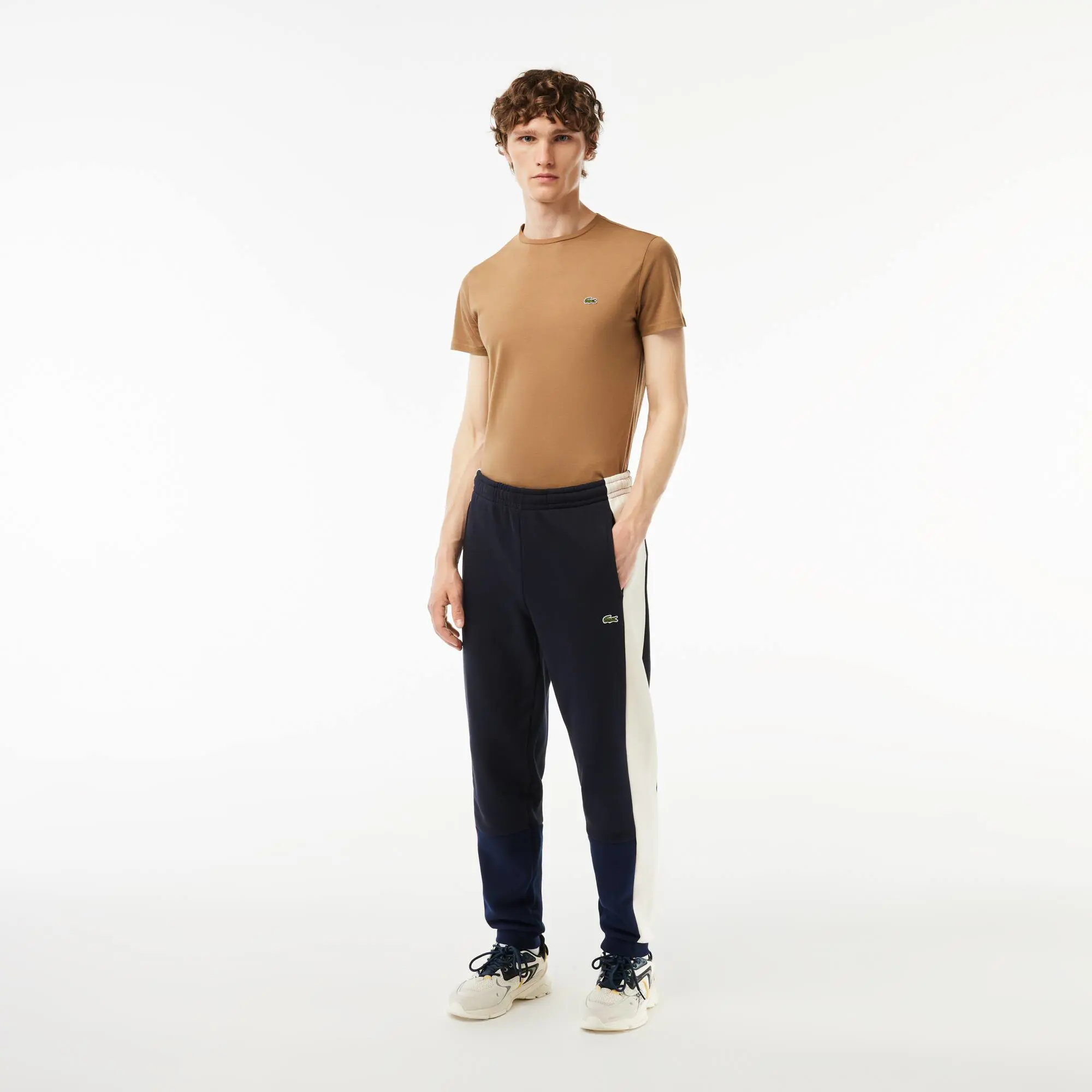 Lacoste Men's Regular Fit Colorblock Sweatpants. 1