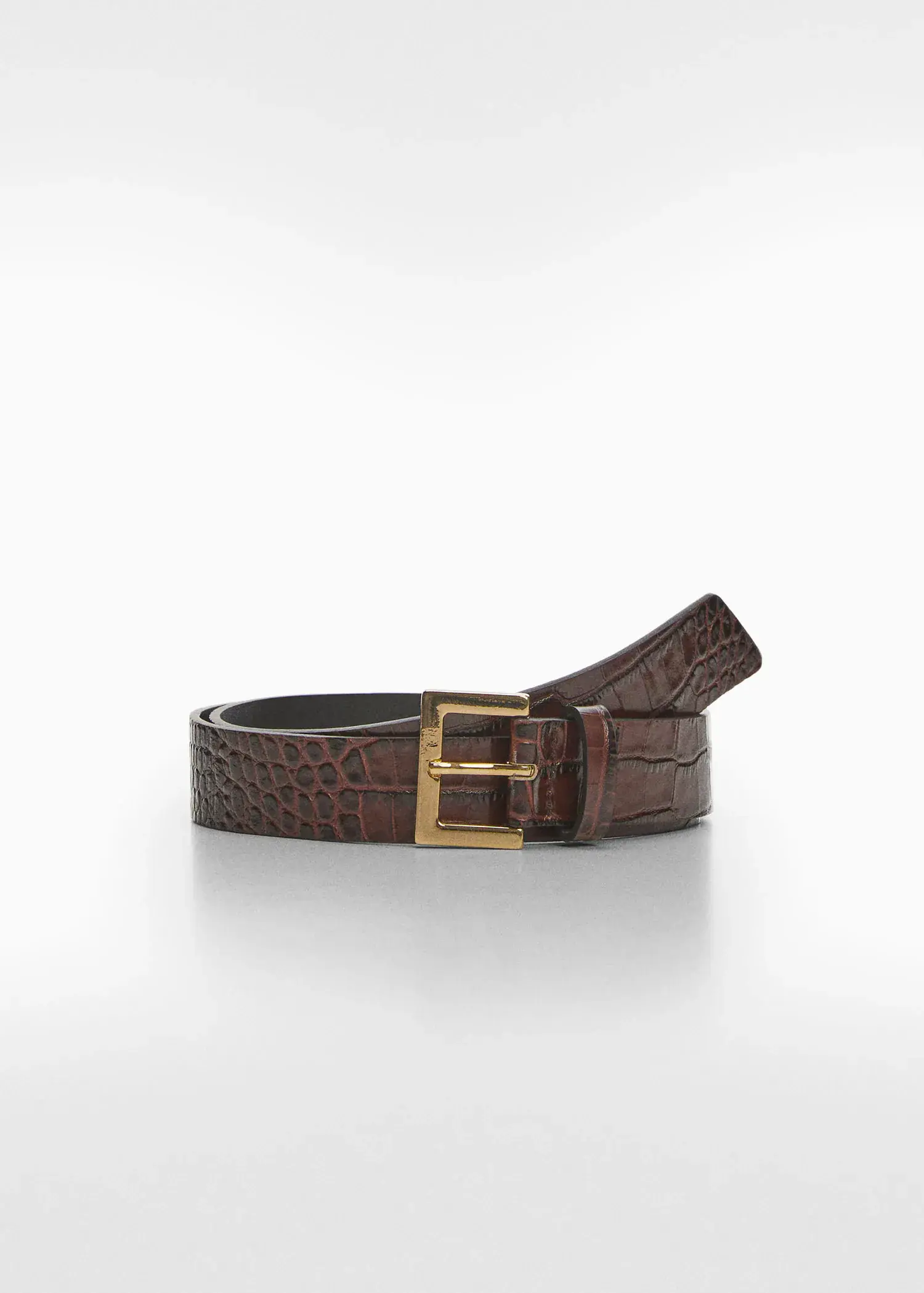 Mango Croc-effect leather belt. 2