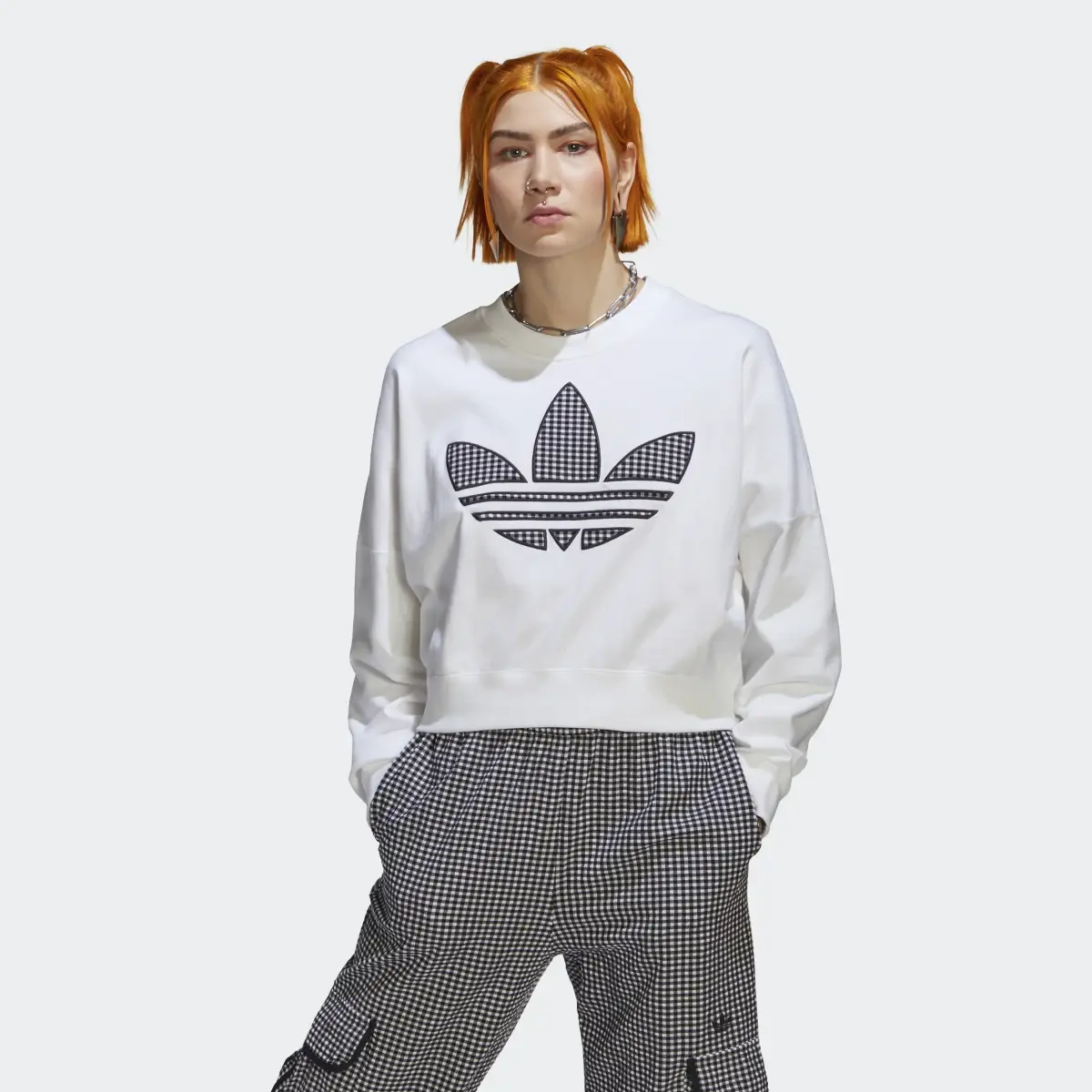 Adidas Loose Sweatshirt with Trefoil Application. 2