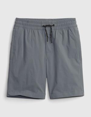 Kids Recycled Hybrid Pull-On Shorts gray