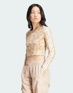 Adidas 3-Stripes Crop Long-Sleeve Top. 2 Adidas 3-Stripes Crop Long-Sleeve Top. 2