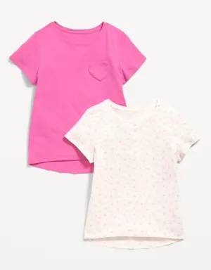 Softest Short-Sleeve T-Shirt Variety 2-Pack for Girls pink