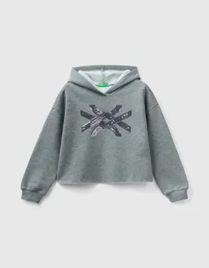 hoodie with sequins