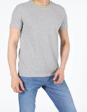 Gray Men Short Sleeve Tshirt