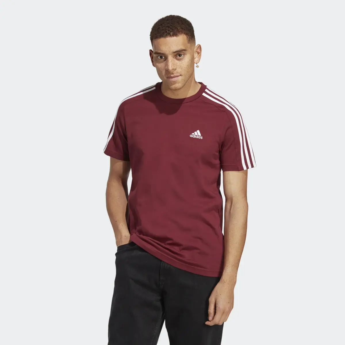 Adidas T-shirt Essentials Single Jersey 3-Stripes. 2