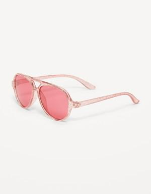Glitter Aviator Sunglasses for Kids pink