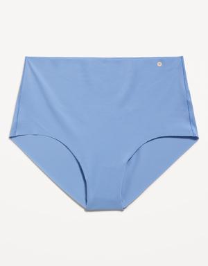 High-Waisted No-Show Bikini Underwear for Women blue