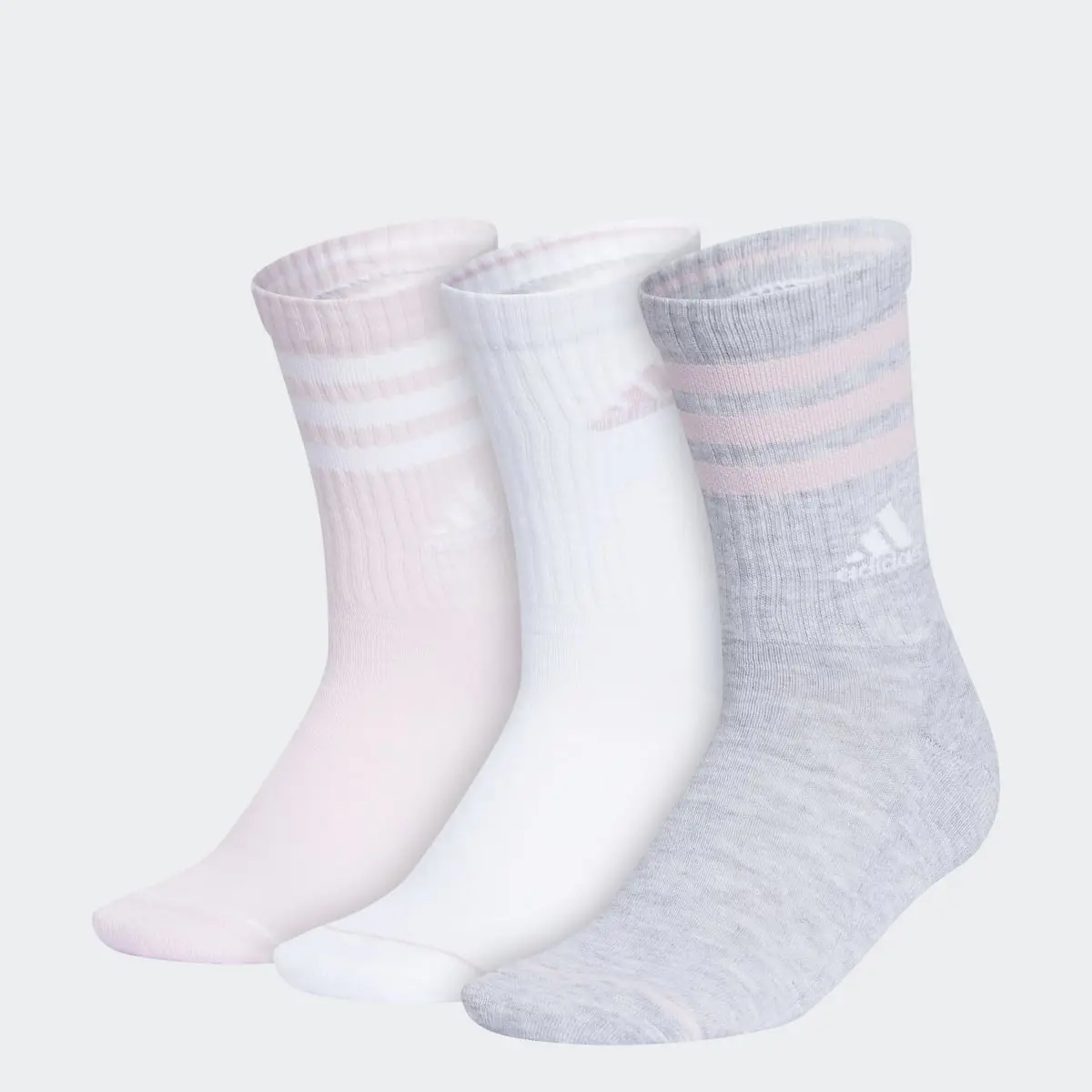 Adidas Cushioned 3-Stripes Crew Socks 3-Pack. 1