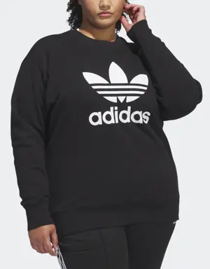 Adidas Adicolor Trefoil Crew Sweatshirt (Plus Size)
