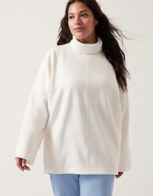 Athleta Cozy Karma Funnel Neck Sweatshirt white