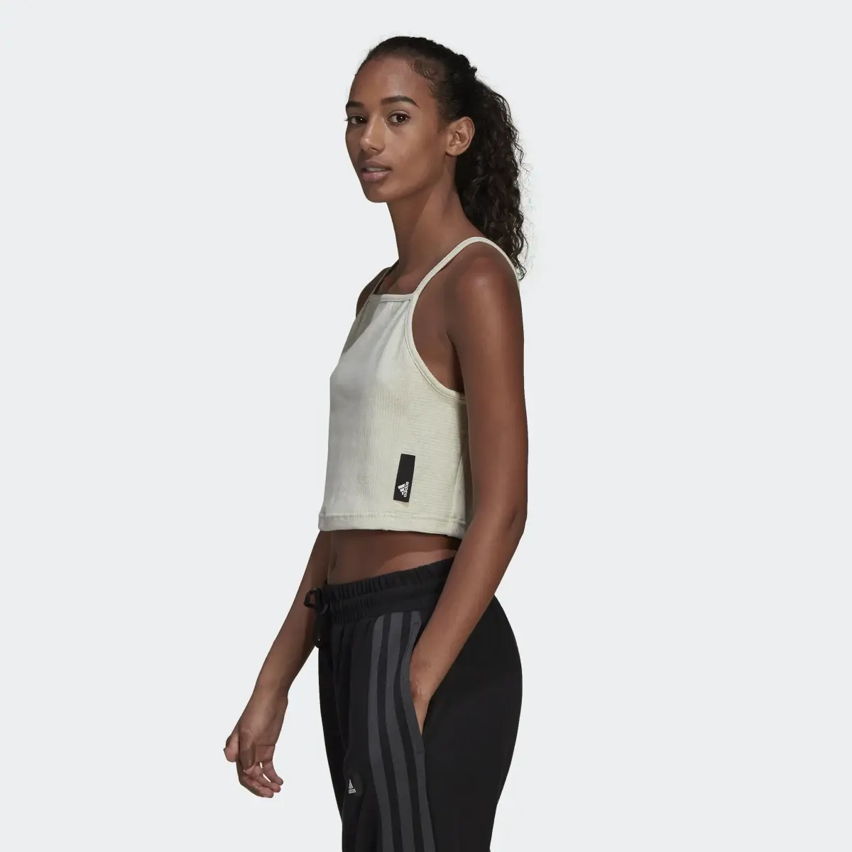 Adidas Studio Lounge Rib Tank Top. 3