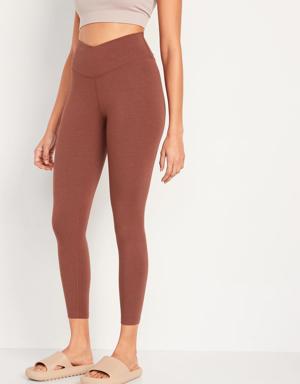Extra High-Waisted PowerChill Crossover 7/8-Length Leggings for Women brown