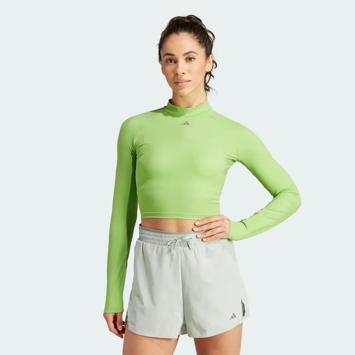 Adidas HIIT HEAT.RDY Long Sleeve Crop Long-Sleeve Top. 2