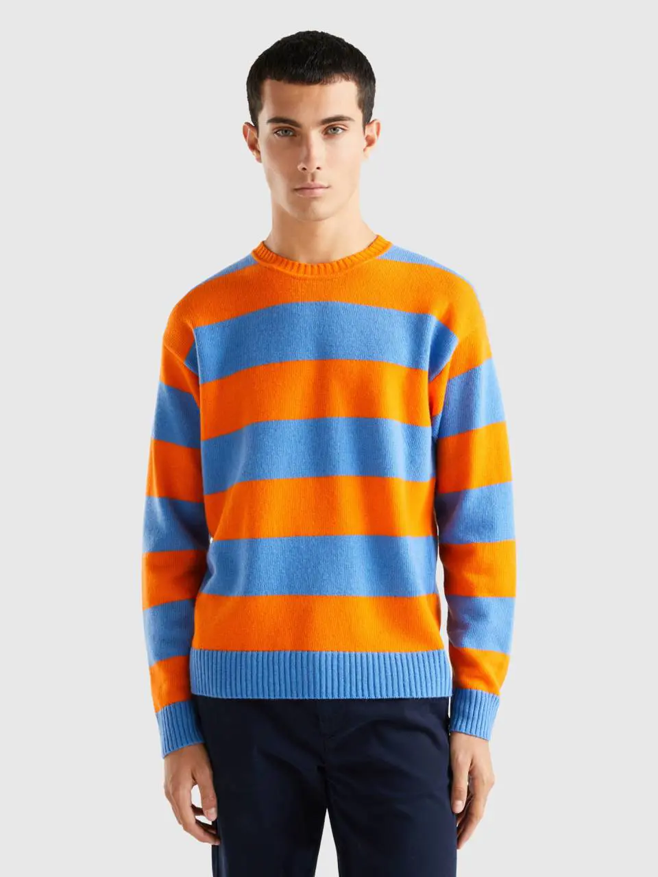 Benetton sweater with two-tone stripes. 1