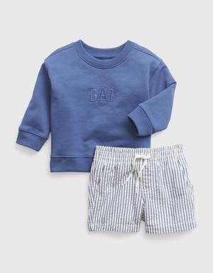 Gap Baby Two-Piece Gap Logo Outfit Set blue