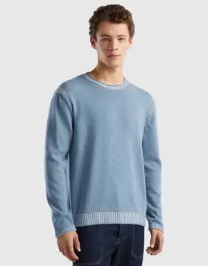 sweater in recycled cotton blend