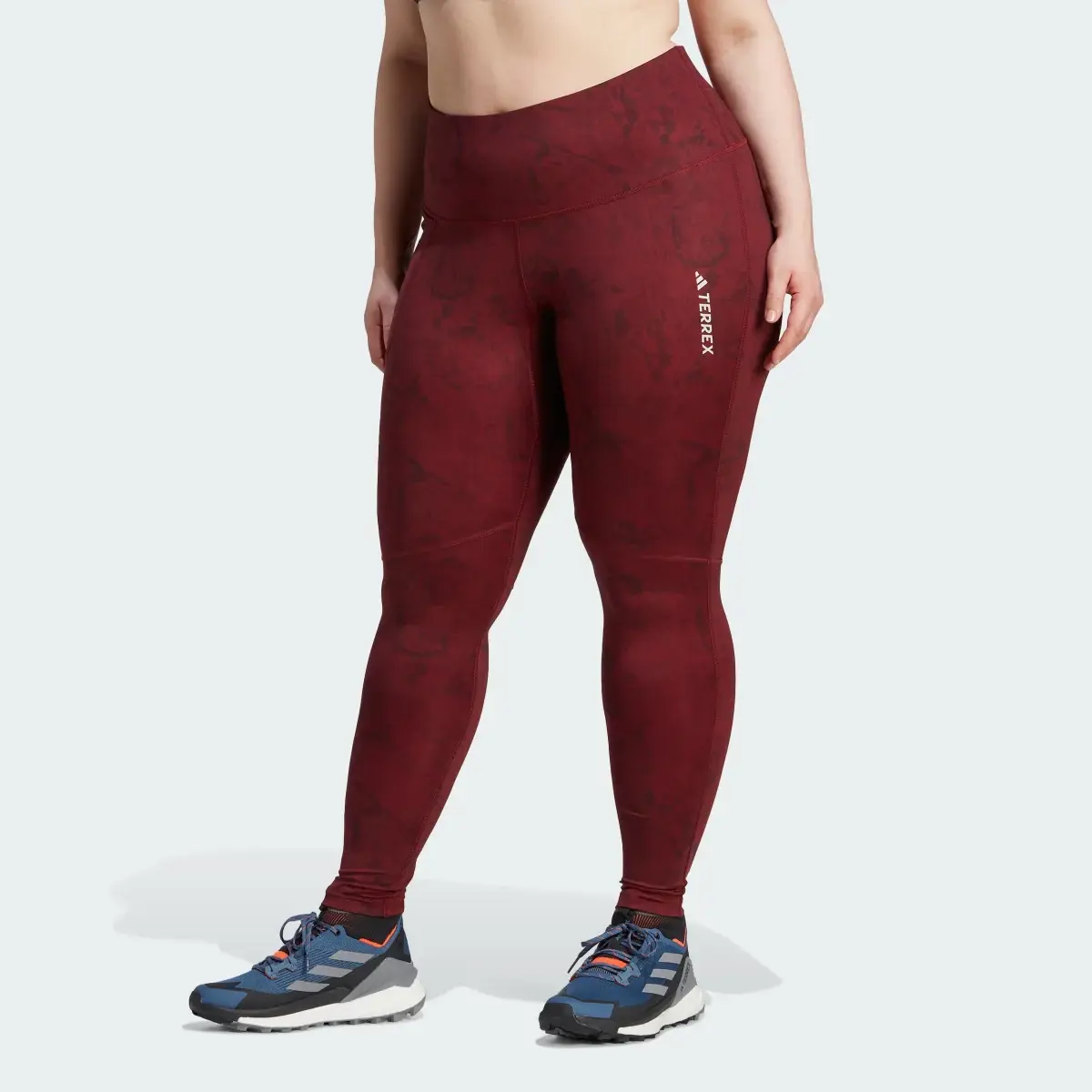 Adidas TERREX Multi Allover Print Leggings (Plus Size). 1