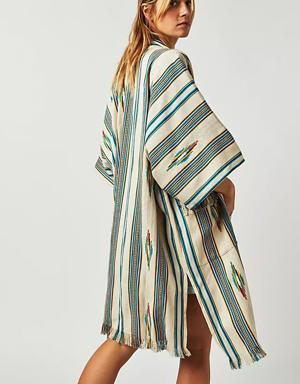 Margarita Woven Stripe Kimono