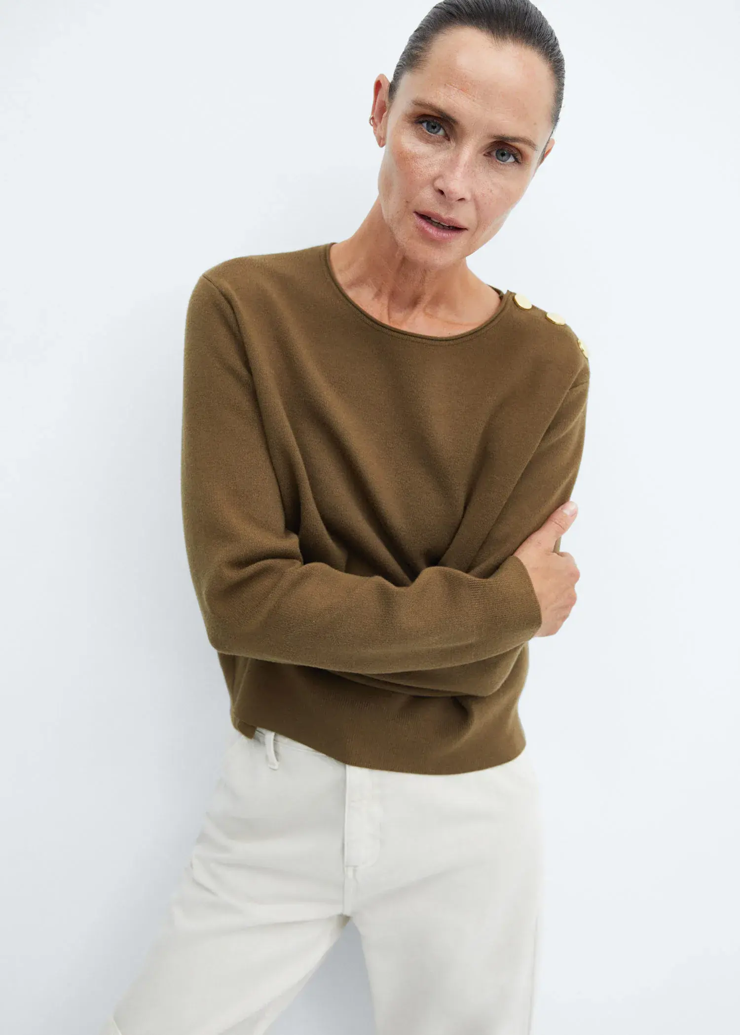 Mango Sweater with shoulder buttons . 2