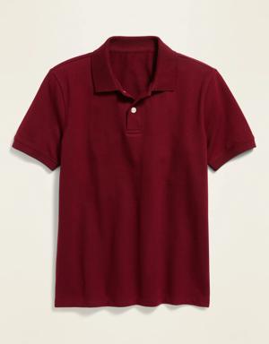 Old Navy School Uniform Built-In Flex Polo Shirt for Boys red
