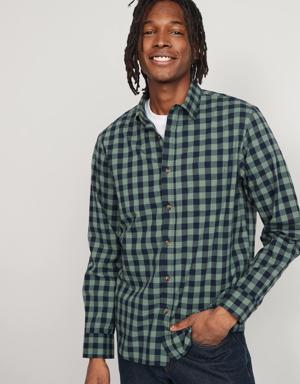 Regular-Fit Built-In Flex Patterned Everyday Shirt for Men green
