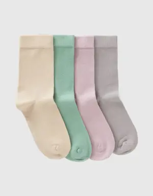 sock set in organic stretch cotton blend