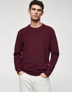 Structured cotton sweater