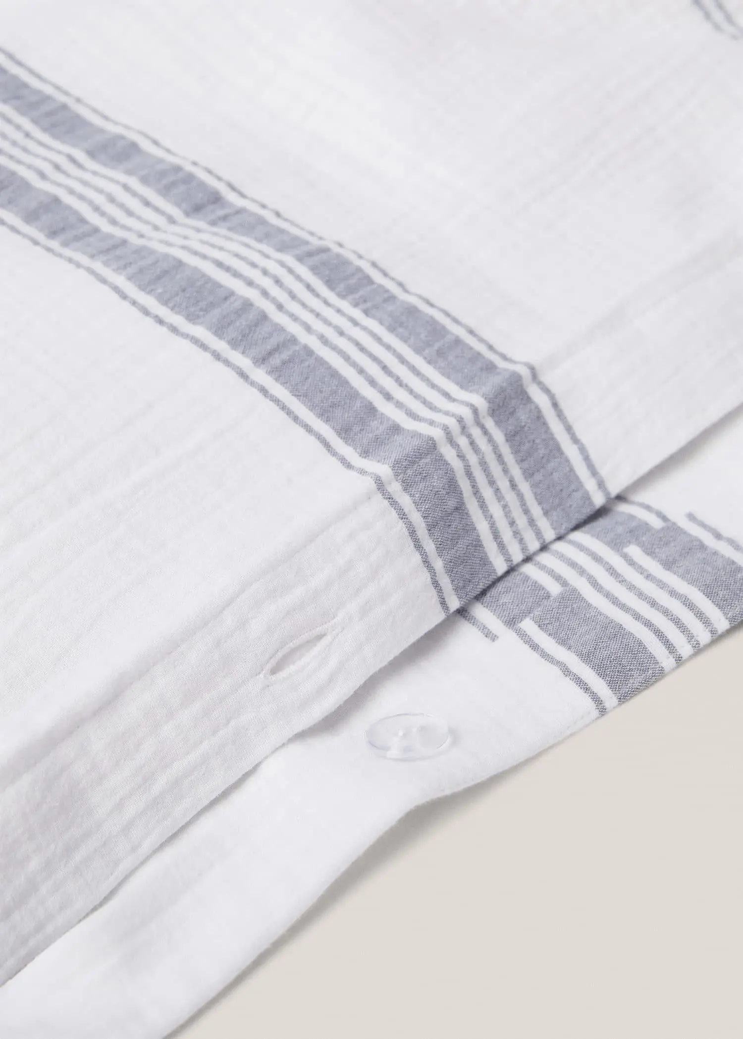 Mango Striped cotton gauze duvet cover for single bed. 3