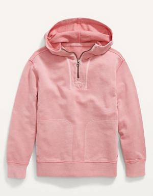French Terry Quarter-Zip Utility Hoodie for Boys