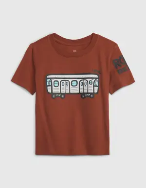 &#215 Rock the Bells Toddler Graphic T-Shirt brown