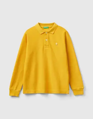 100% organic cotton long sleeve polo