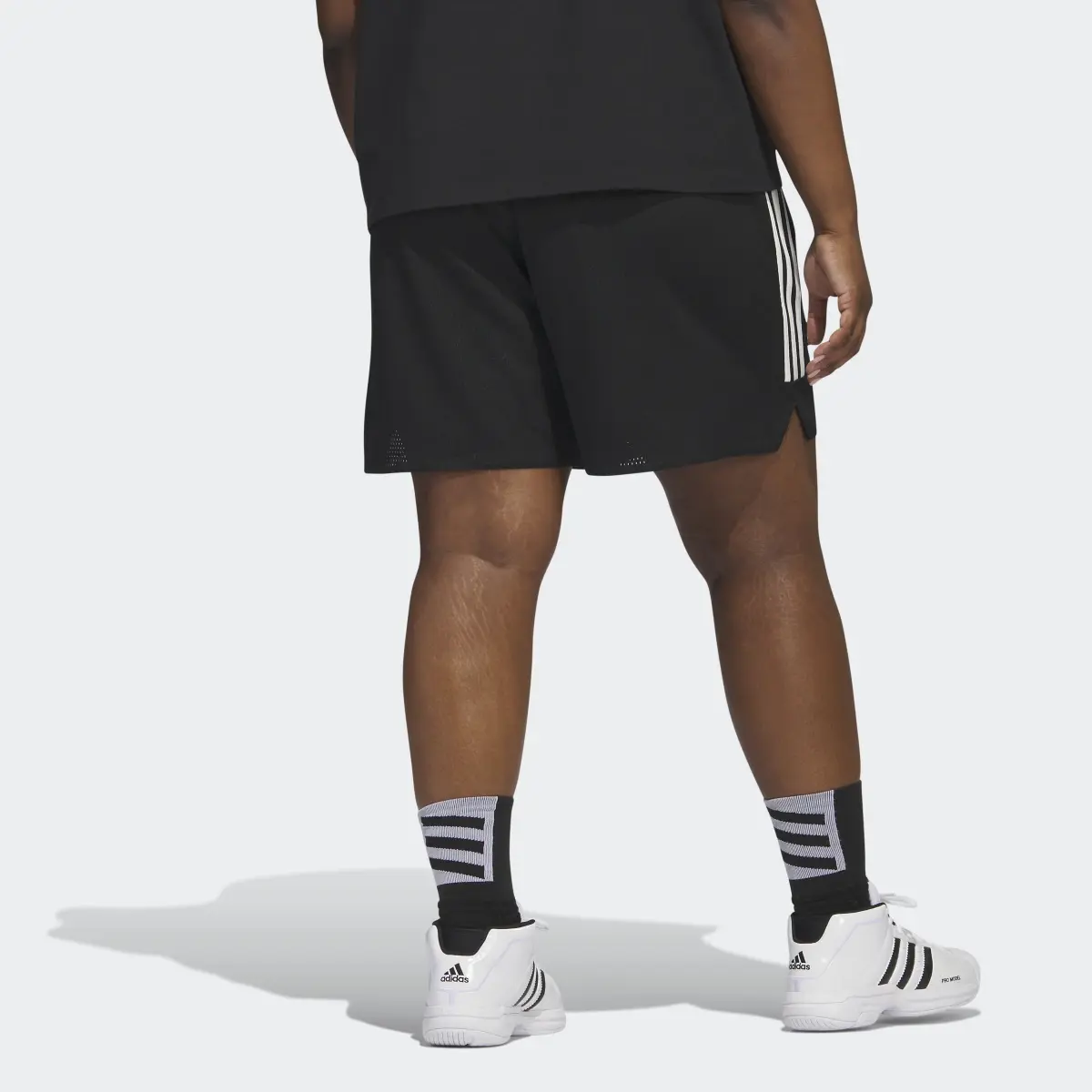 Adidas Select 3-Stripes Basketball Shorts (Plus Size). 2