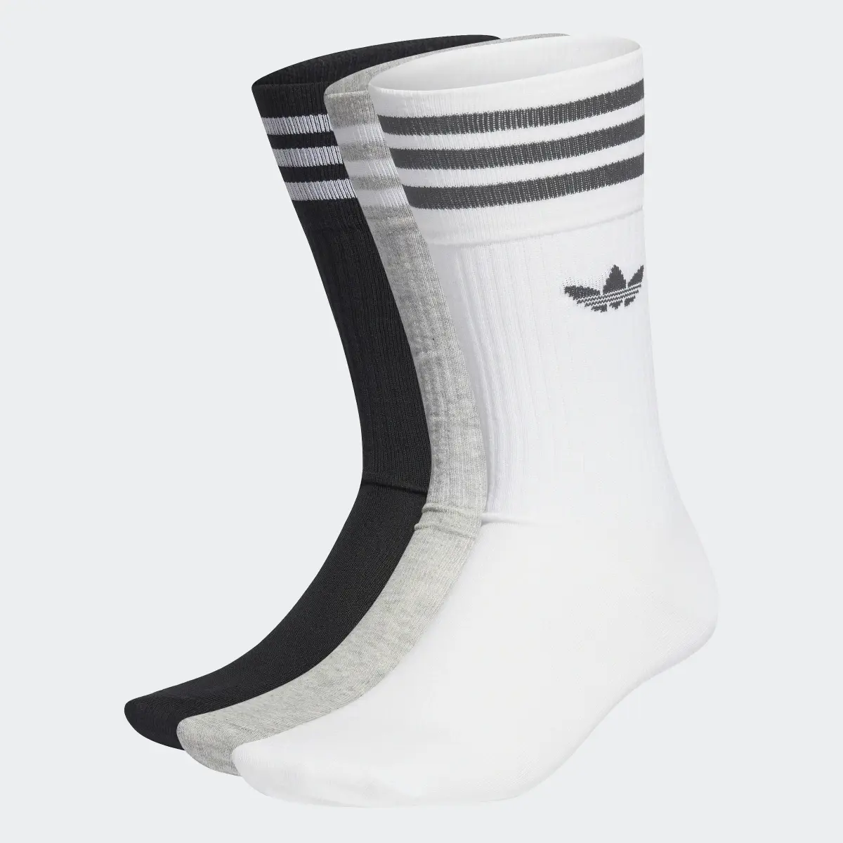 Adidas Solid Crew Socks 3 Pairs. 1