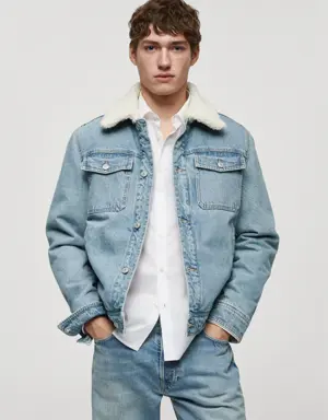 Shearling denim jacket