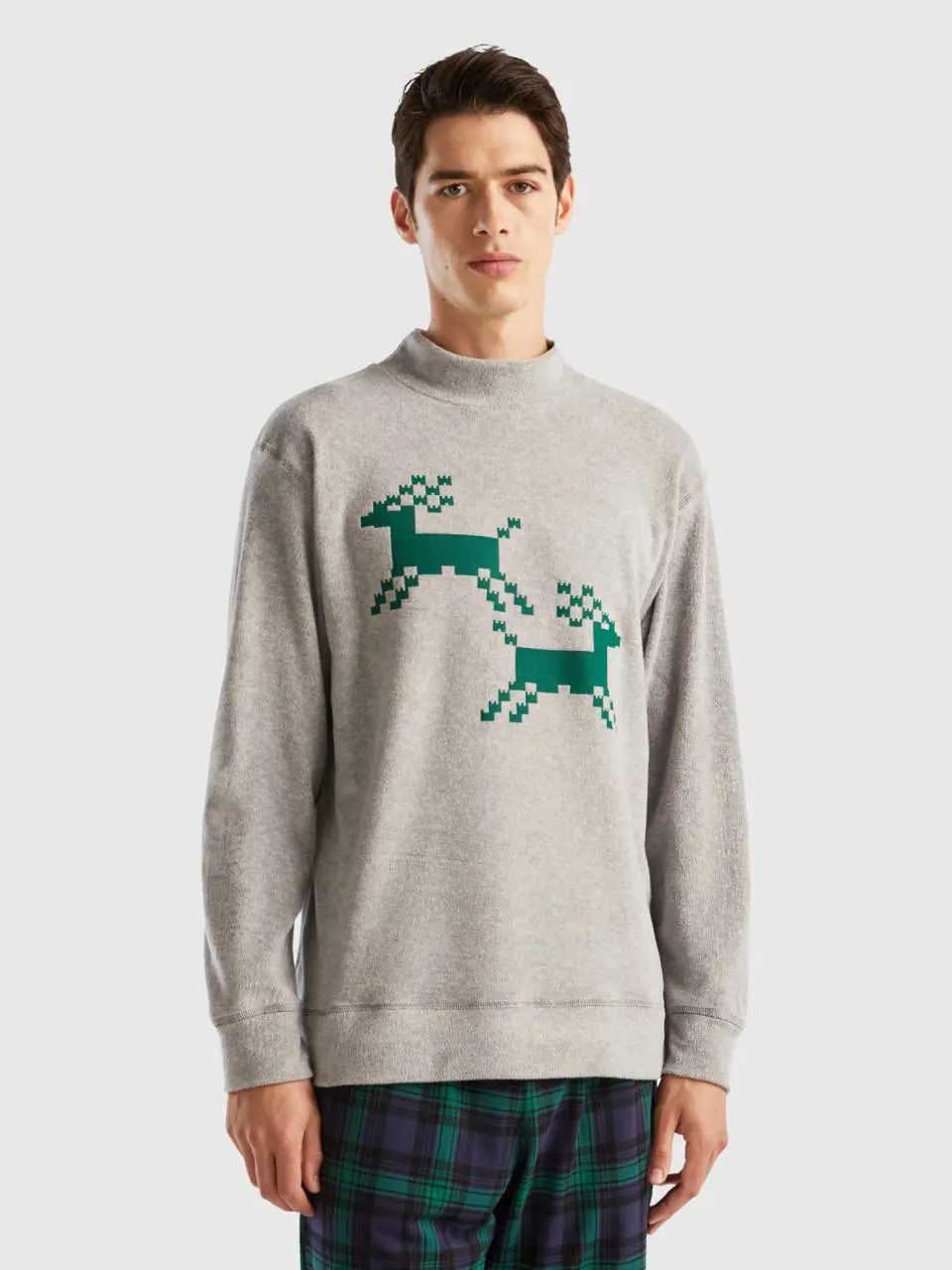Benetton reindeer fleece top. 1