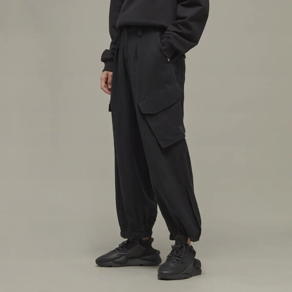 Adidas Y-3 Crinkle Twill Cargo Pants. 2