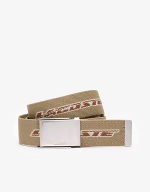 Lacoste Men’s Lacoste Contrast Logo Print Belt