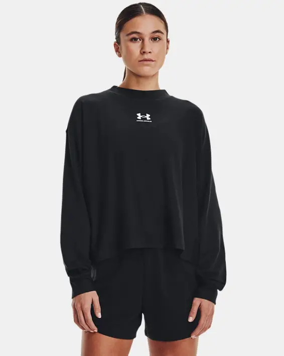 Under Armour Women's UA Rival Terry Oversized Crew. 1