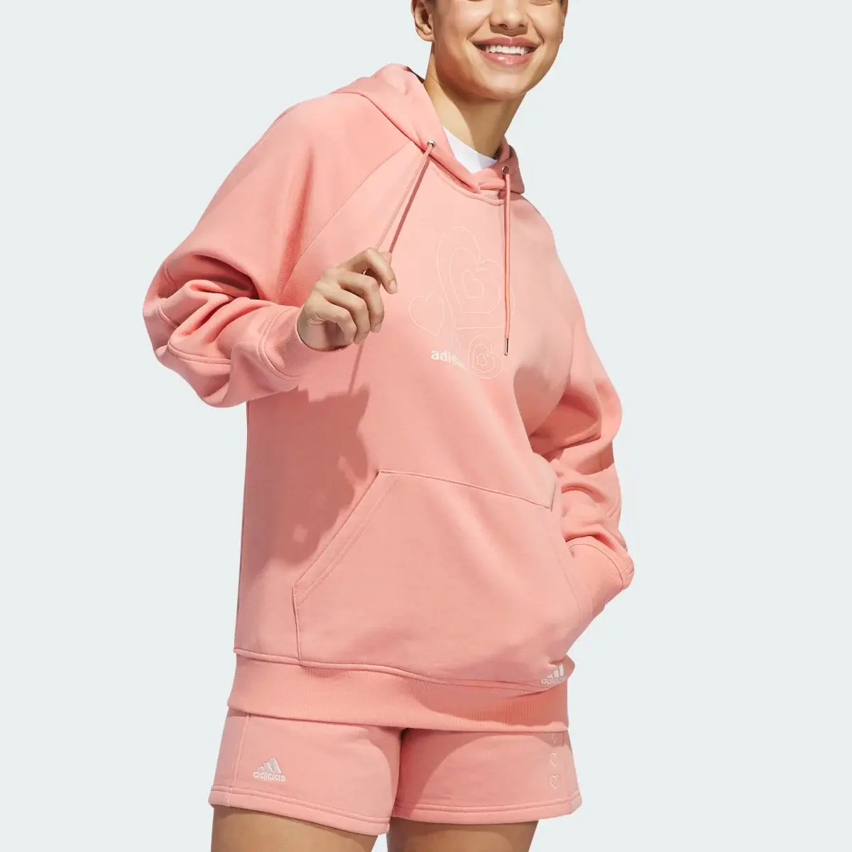 Adidas ALL SZN Valentine's Day Pullover Hoodie. 1