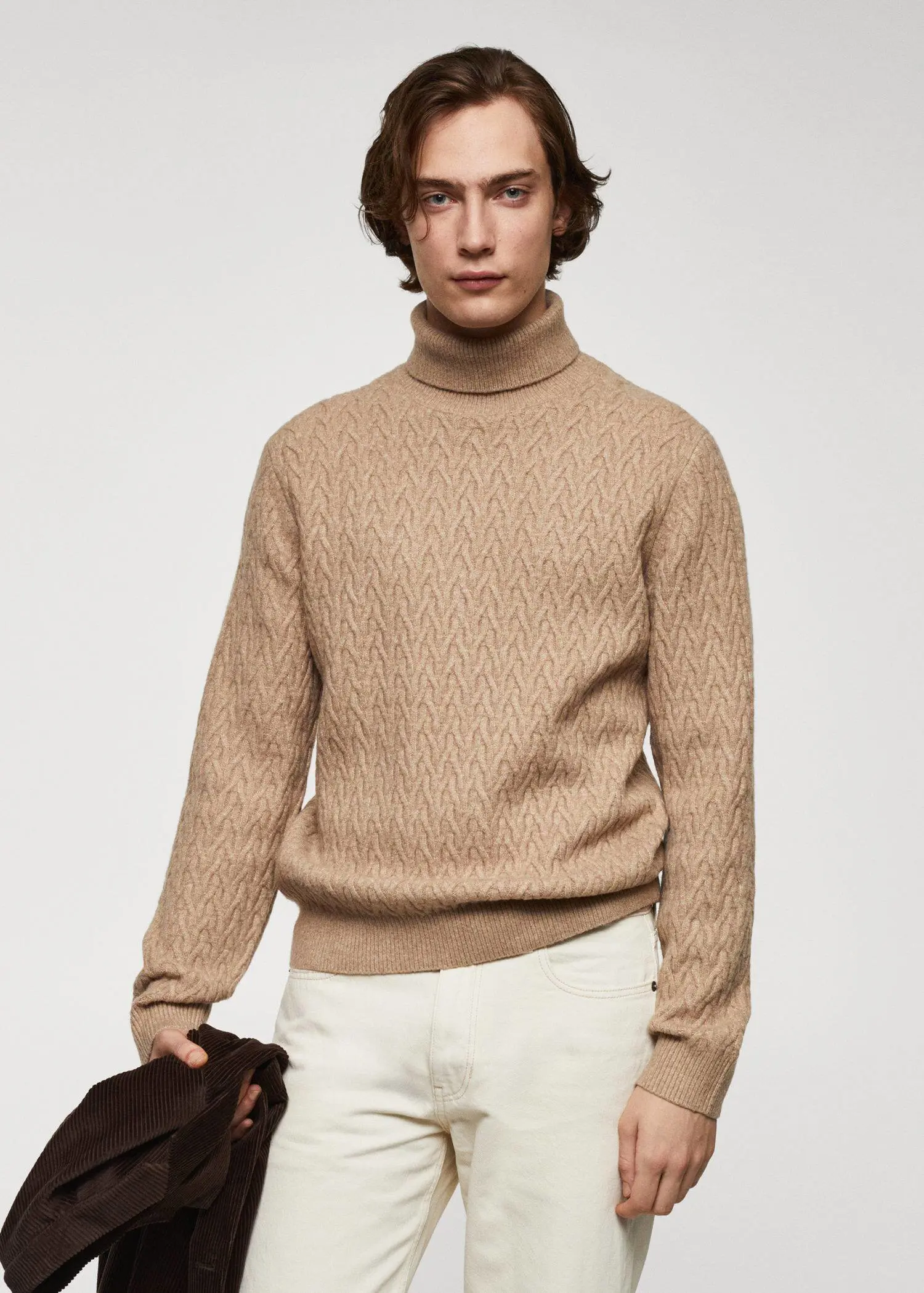 Mango Braided turtleneck sweater. 2
