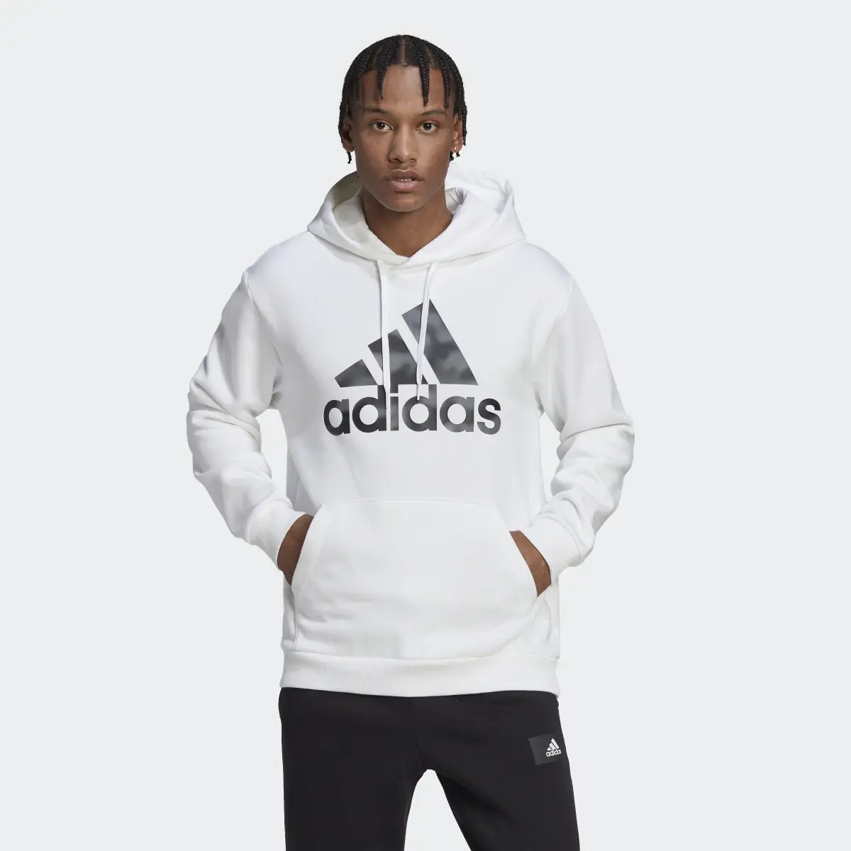 Adidas Essentials Camo Print French Terry Hoodie. 2