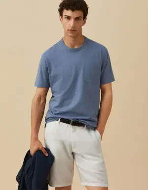 Mango 100% cotton t-shirt with pocket